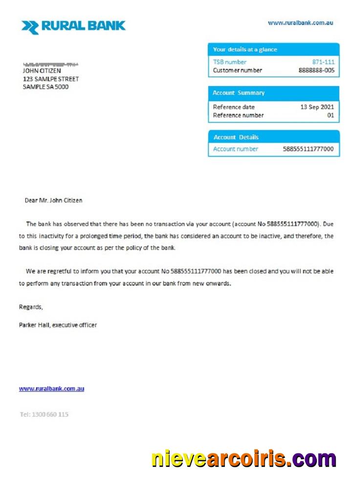 Australia Rural closure reference